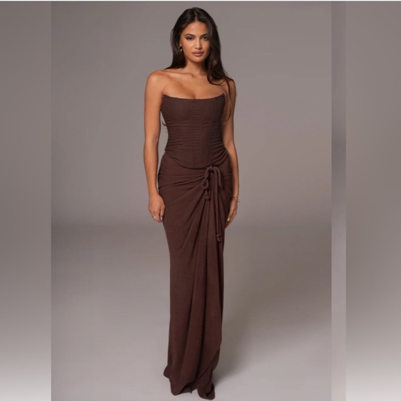 JLUXLABEL Dresses & Skirts - NOELIA LINEN SLIT SKIRT